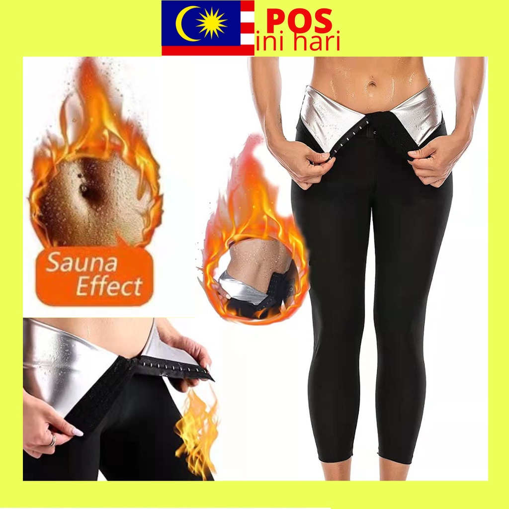 Women Sauna Sport Pants Seluar Sauna Wanita Plus Size Women Pants Hot Sauna  Effect Leggings Short 女士修身运动裤