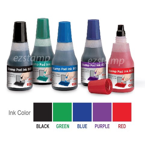 5 colors 25ml ink pad refill ink for self inking stamp