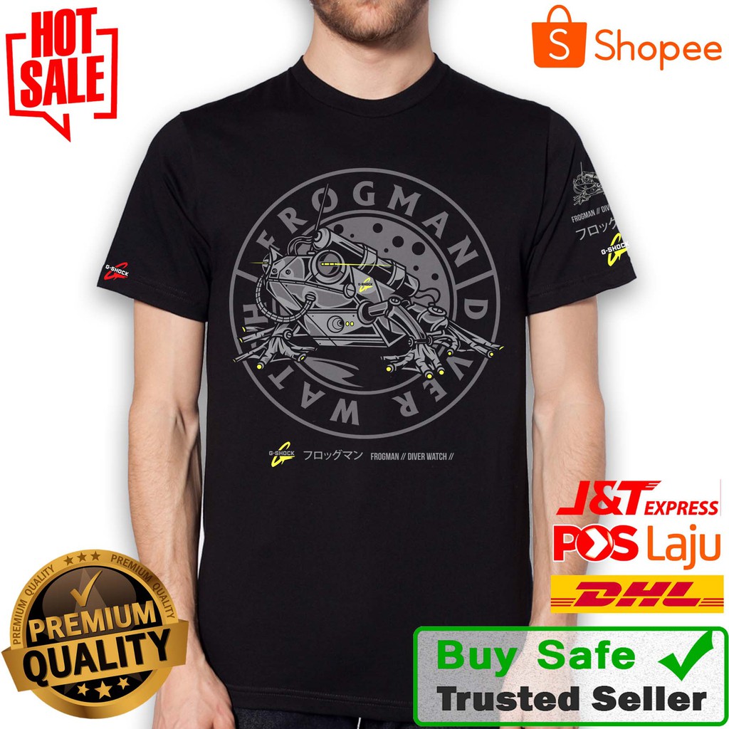 New Arrival Original Design T Shirt G Shock FrogMan Black