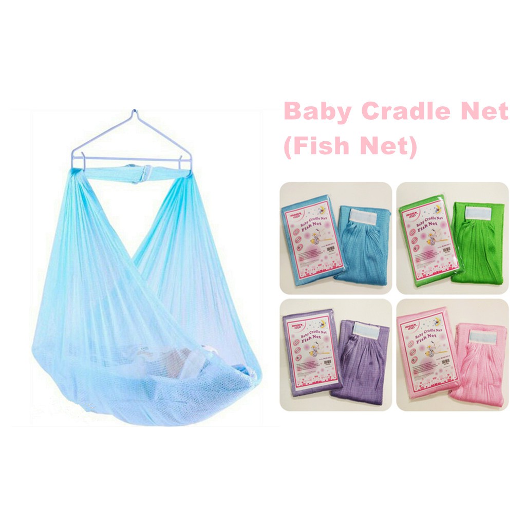 Baby Cradle Net (Fish Net) / Baby Cradle Net Soft Sarong / Buaian Bayi Kain  Jaring