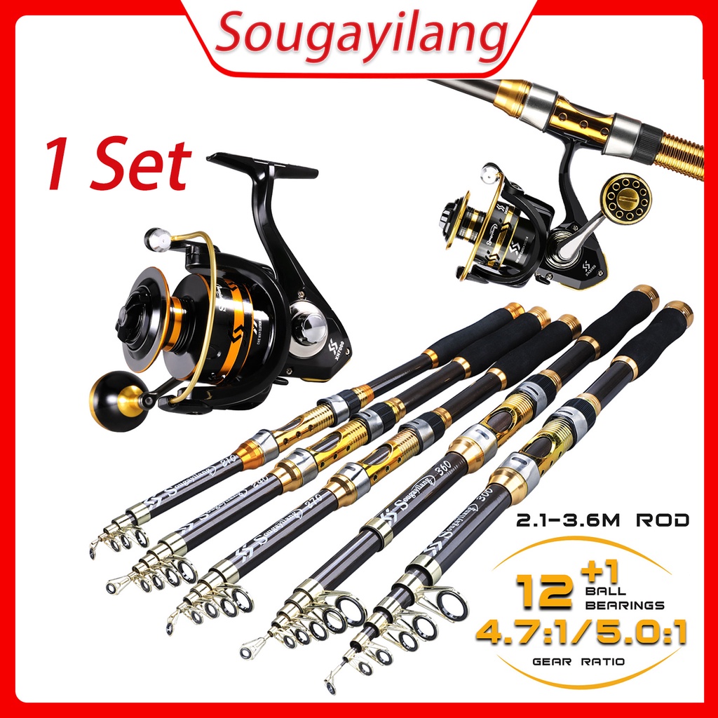 2.1-3.6M Japanese Fishing Rod Combo Carbon Fiber Rod 11BB Fishing