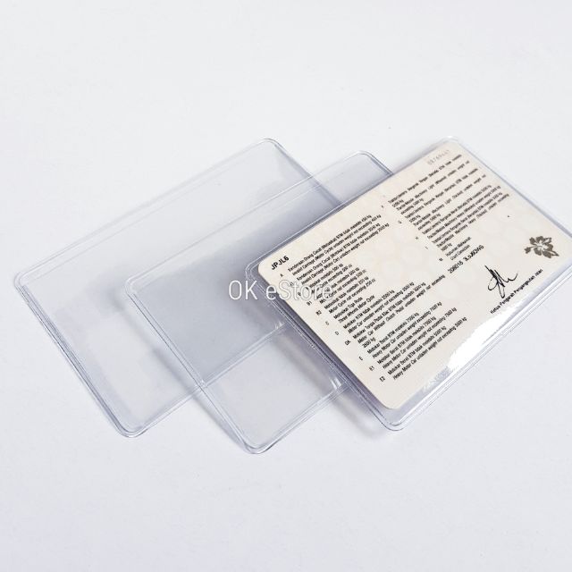 Credit Card Holder | Side Loading | Crystal Clear | Cloth & Paper