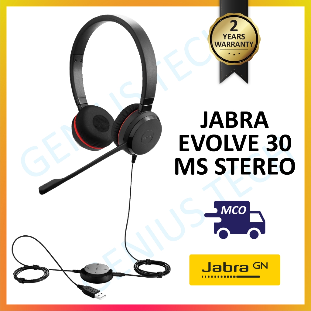 Jabra Evolve 30 II MS Stereo Mono Headset Shopee Malaysia