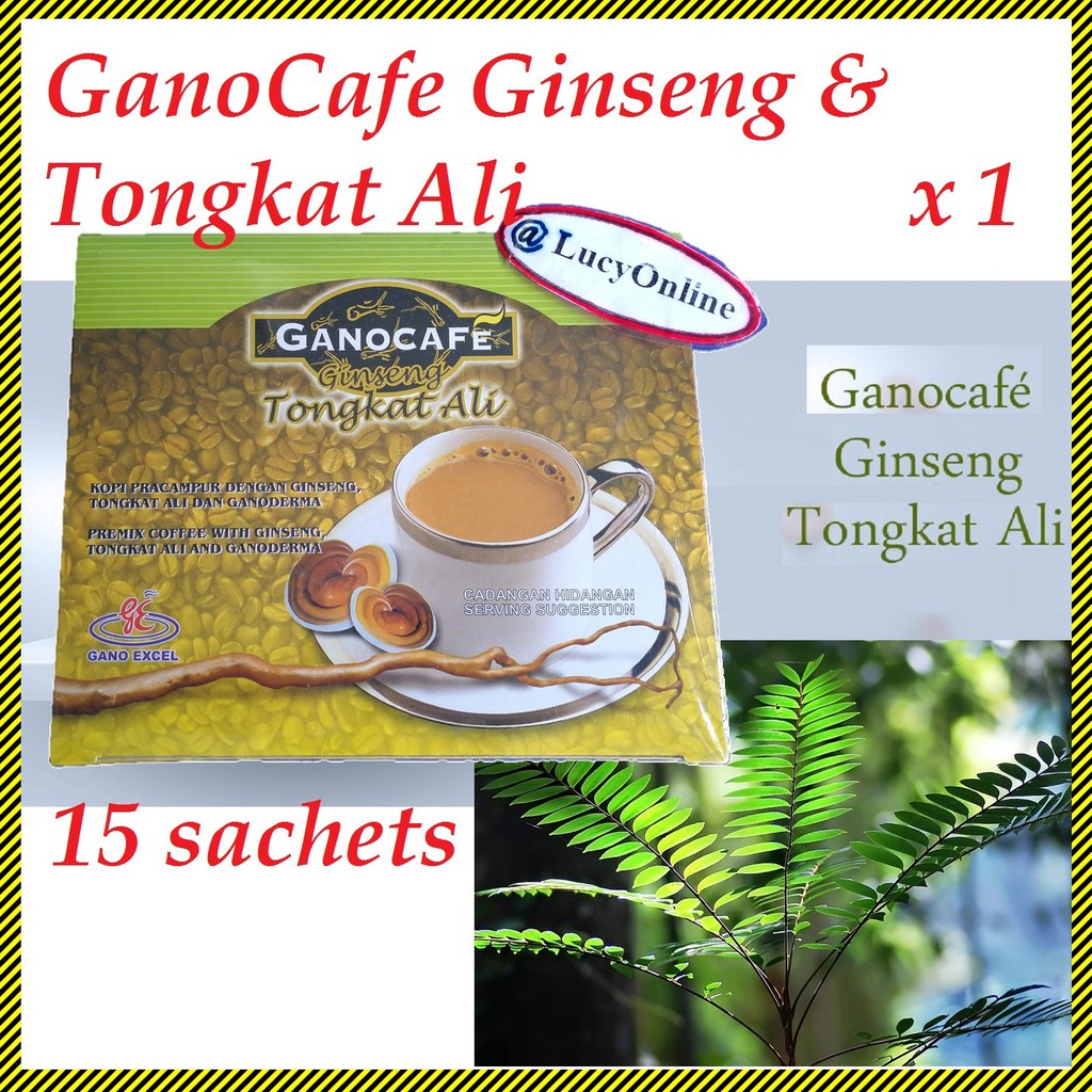 GANO EXCEL GANOCAFE Ginseng Tongkat Ali & Ganoderma (15 Sachets