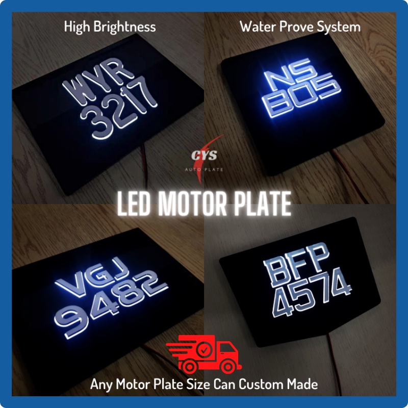 Led car hot sale number plate