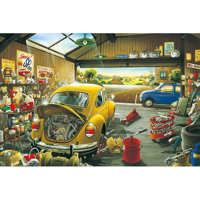 Buffalo Games CARTOON WORLD SAM'S GARAGE Car Jigsaw Puzzle 1000