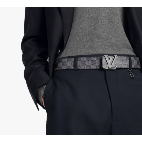 LV Glitch 40mm Reversible Belt Monogram Eclipse Canvas - Men