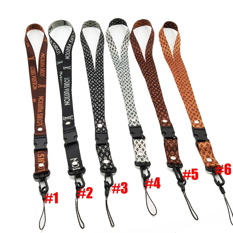 6 Colors L-V Brand Lanyard Mobile Phone Key Document Sling With Quick  Release Plastic Buttons