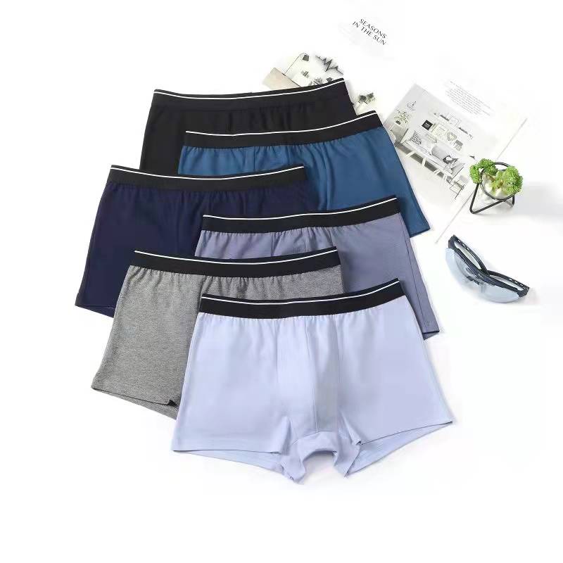 🔥Ready Stock Men Boxer🔥5pcs/set Men Underwear Boxer 100% Cotton Plain  Boxer lelaki Panties For Male