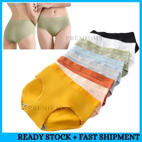 Swaf F0762 3XL Plus Size Mid Waist Soft Comfort Women Panty Underwear  Breathable Underpants (Ready Stock in Malaysia)