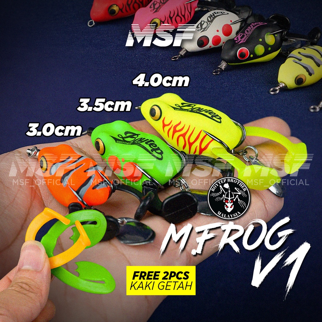 MSF] Boytep M.Frog V1 3.0cm 3.5cm 4.0cm Soft Rubber Frog Thailand