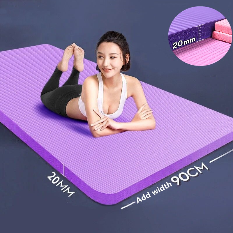 185 90cm 20mm thick high quality yoga mat non slip fitness mat