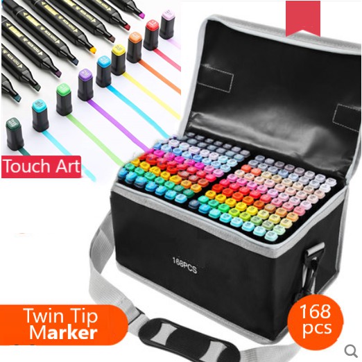 Alcohol markers touch kit 168pcs tote bag