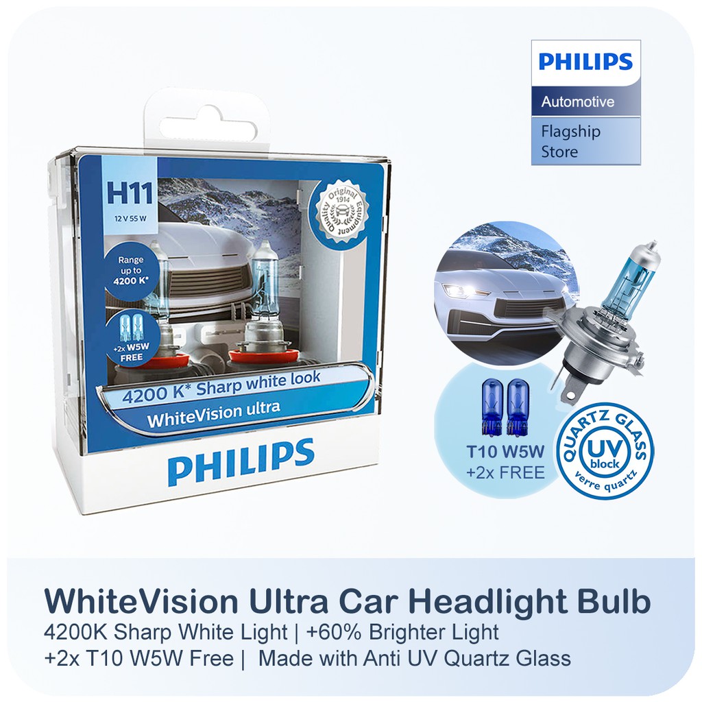 Soldes Philips WhiteVision ultra H7 (2 x 12V 55W + 2 x W5W) 2024