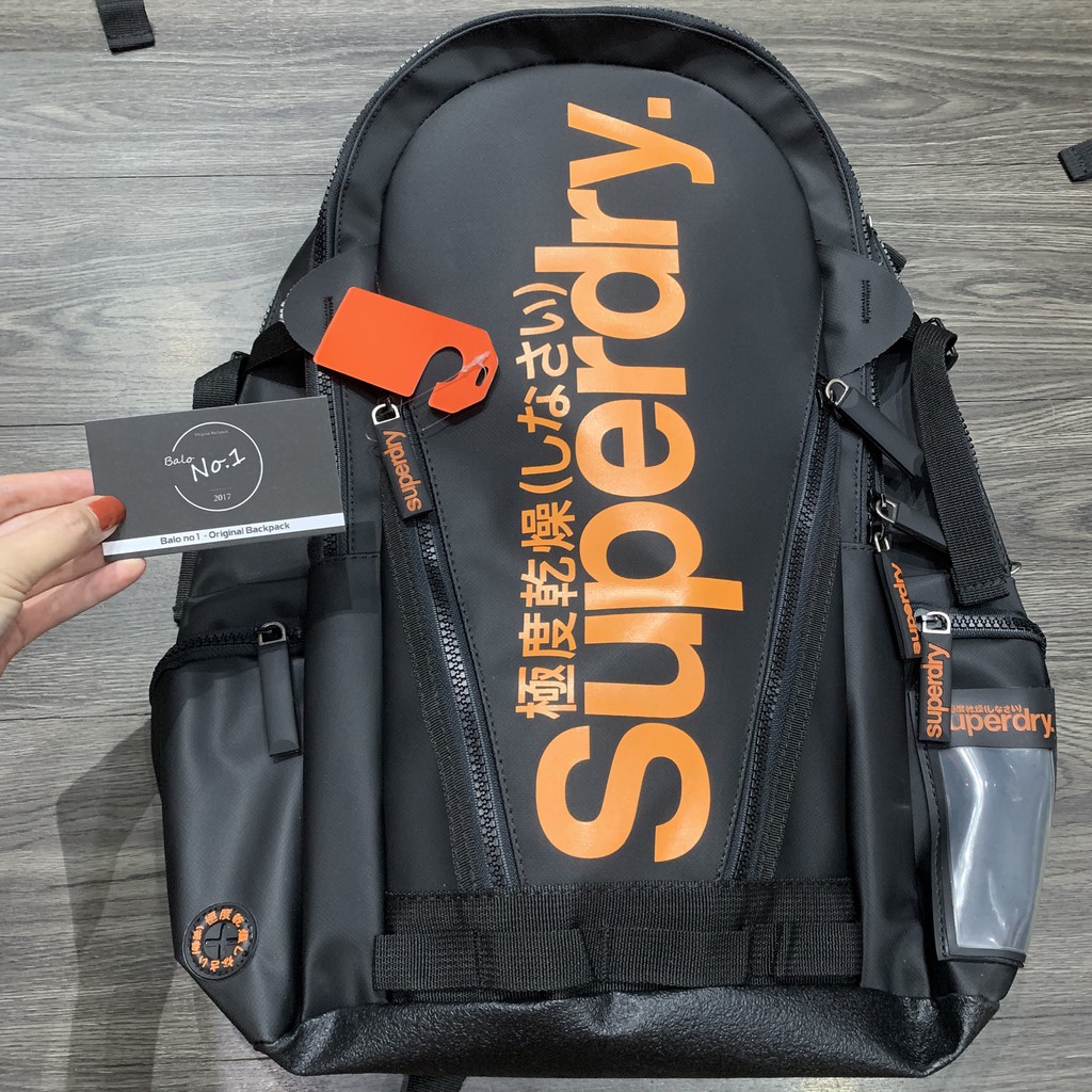 Superdry backpack orange black sale