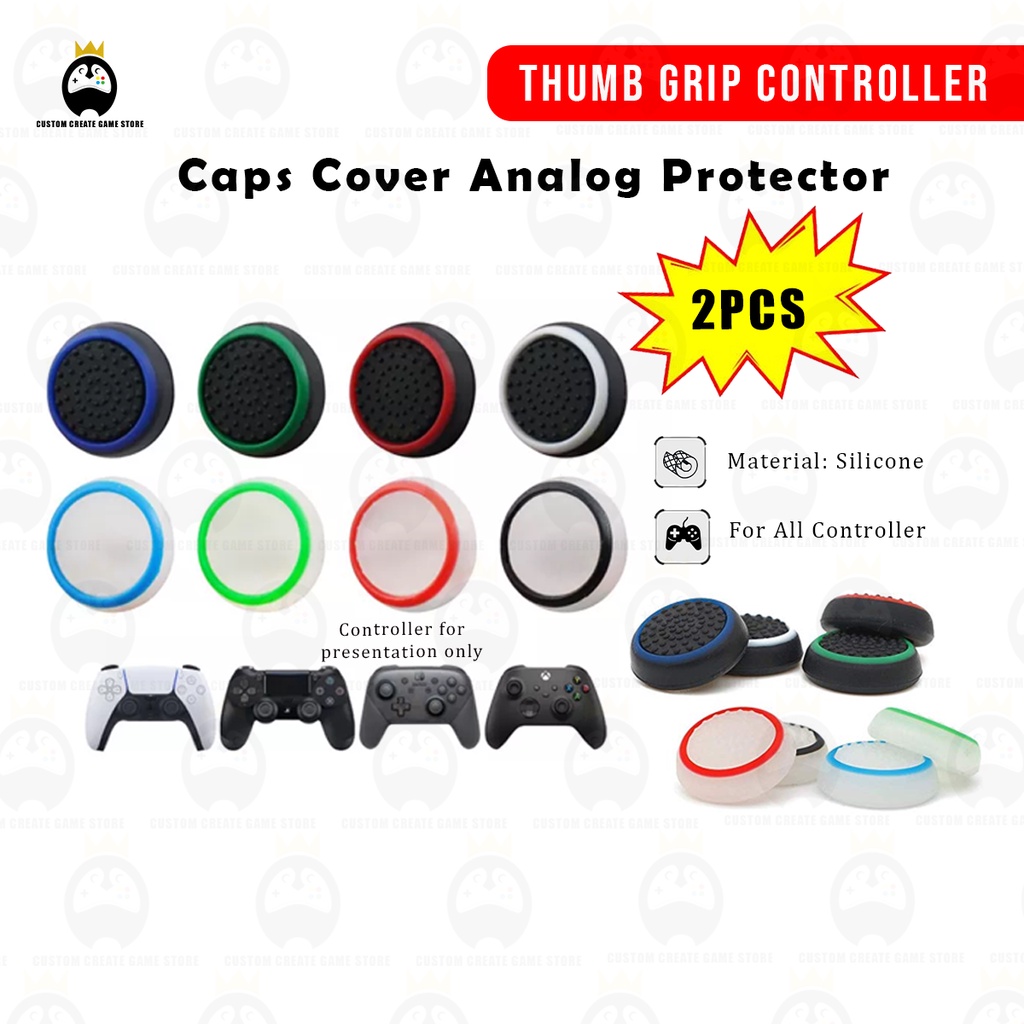 2pcs/set Thumb Grips Silicone Thumb Stick Grip Cap For PS5 PS 4