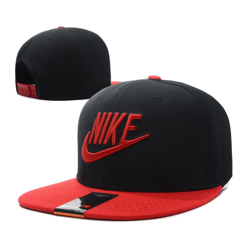 Black and cheap red nike cap