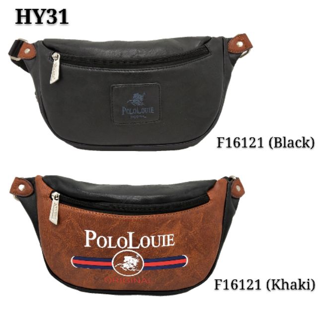 Original Polo Louie New Synthetic Leather Chest Bag Men Casual Crossbody  Bag Beg Lelaki
