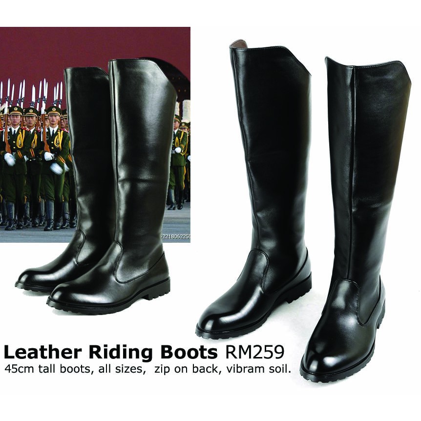 Mens leather riding boots size 1 hot sale