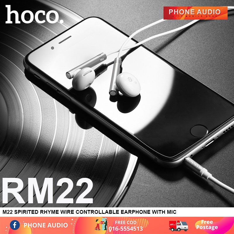 Wired earphone 3.5mm M61 Nice tone single ear with microphone - HOCO