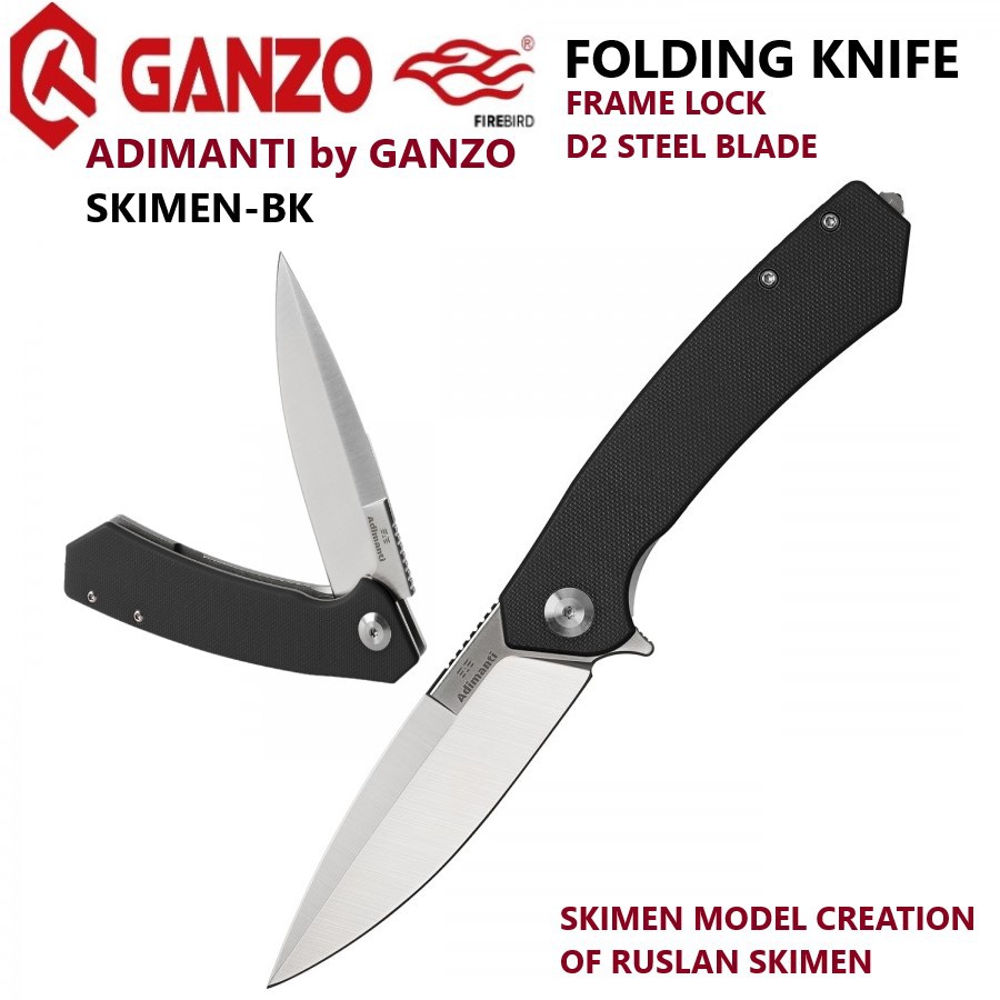 Firebird GANZO Adimanti Skimen Pocket Folding Knife G10 Handle D2