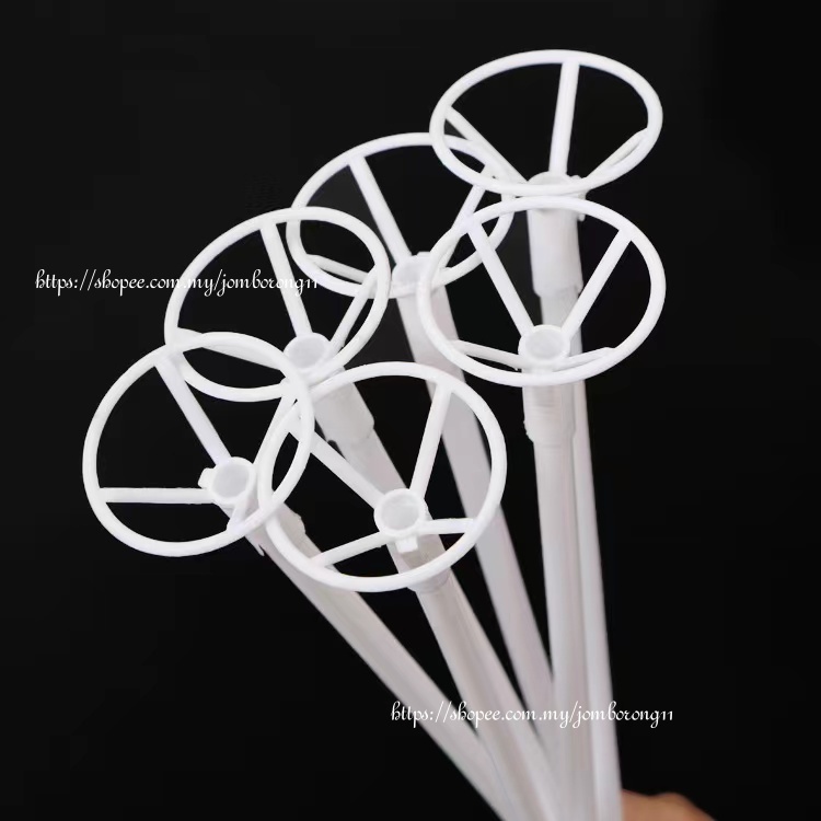 Frcolor 100pcs Balloon Sticks with Cups Balloon Holder for Wedding Party  Decor 40cm Sticks 3cm Cups (White) 