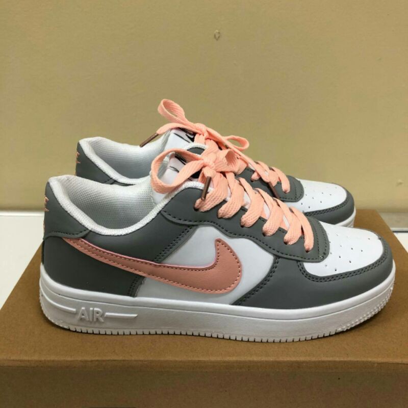 NIKE AIR FORCE GREY PINK ✓ | Shopee Malaysia