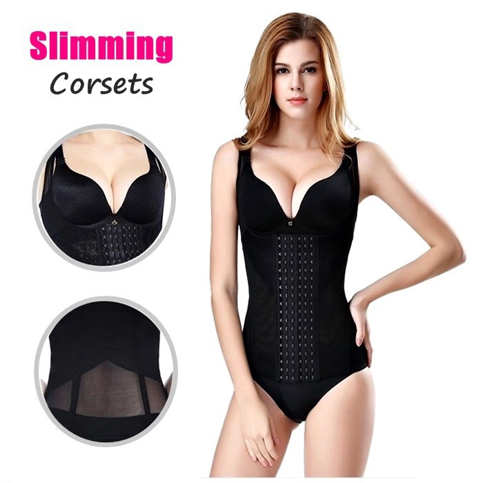 bengkung bersalin。girdle。 CW Size M-4XL Women Bodysuit Slimming Corset  Korset Singlet Shapewear Bengkung Bersalin 18 Ho