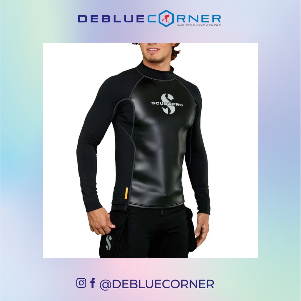 SCUBAPRO Hybrid Thermal Top 1mm Wetsuit Rashguard Scuba Diving Watersport 100 Authentic Official Dealer