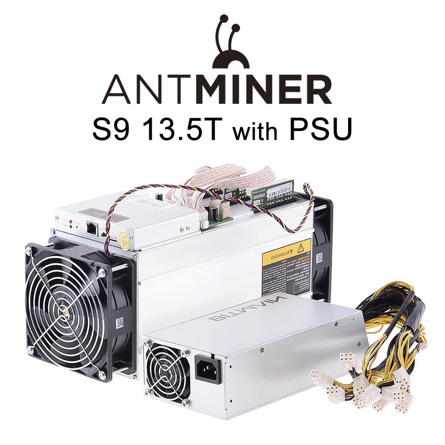  Bitmain Antminer S9 14 Th/s Included Power Supply