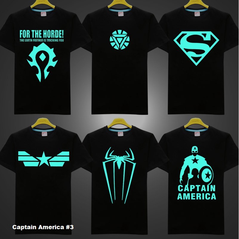 glow in the dark t shirts avengers