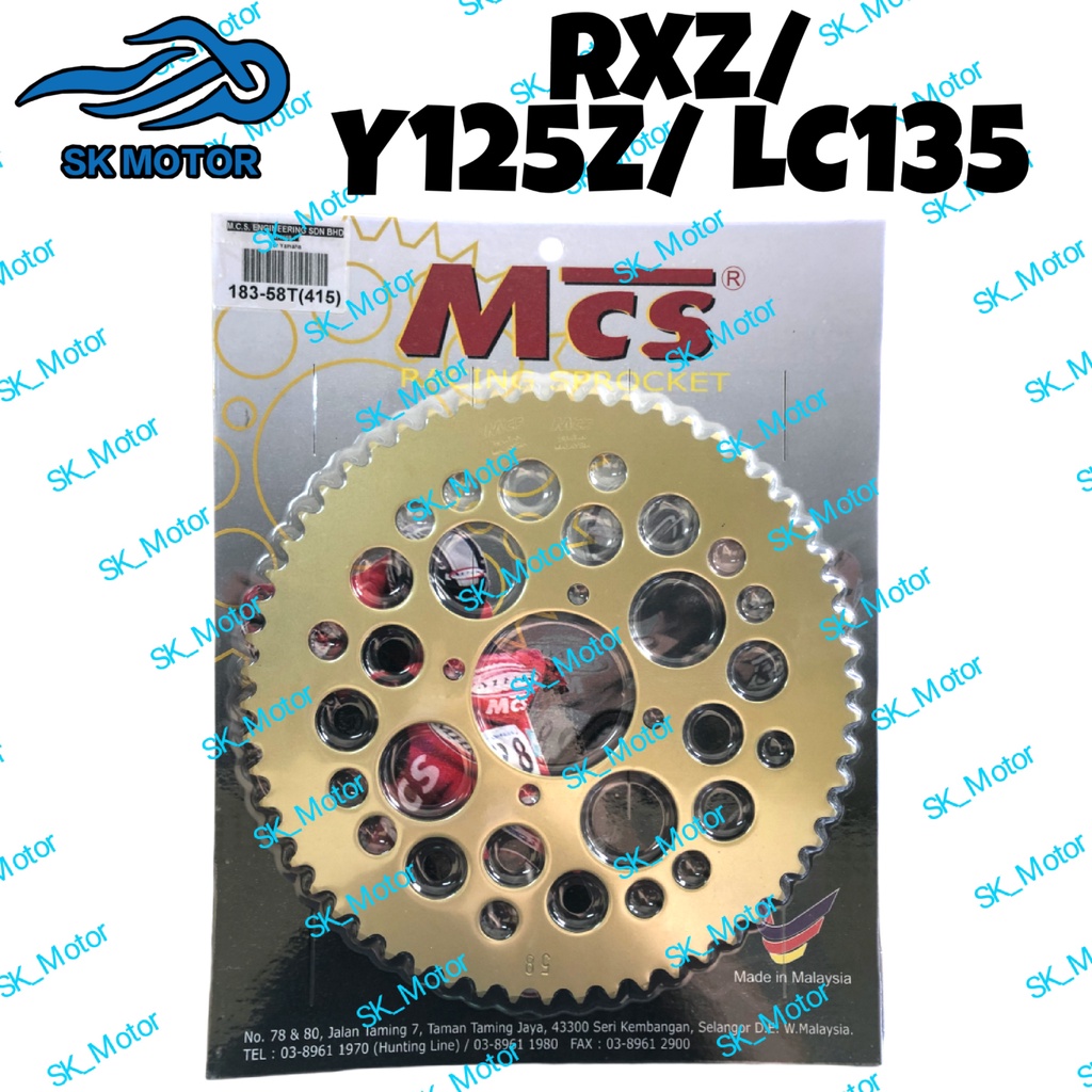 Mcs sprocket sales