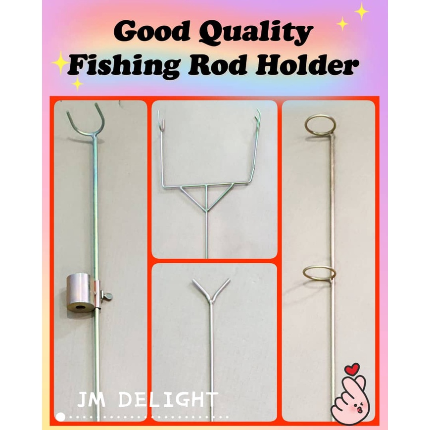 GOOD QUALITY Fishing Rod Stand 🐟Holder Metal Steel Fishing Rod Bracket /🎣  Pancang Pancing Pantai Kolam Outdoor 🎣 戶外釣魚杆架