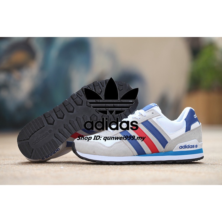 Adidas neo womens 10k trainers grey/white/red best sale