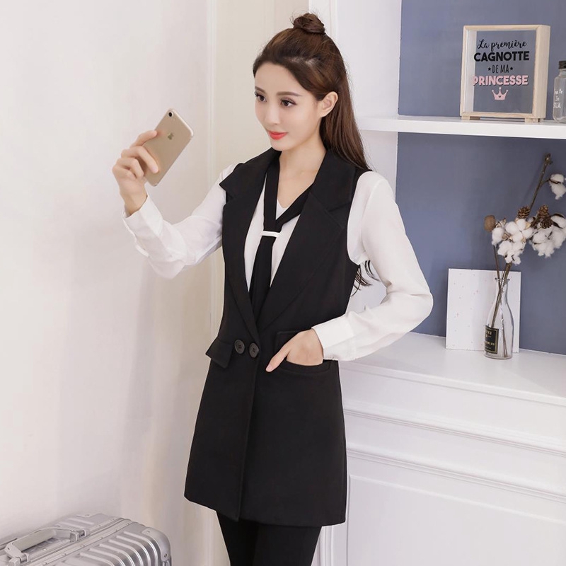 Vest Women's Korean Style Jacket Short Jacket Outer Wear Versatile Vest  Sleeveless waistcoat