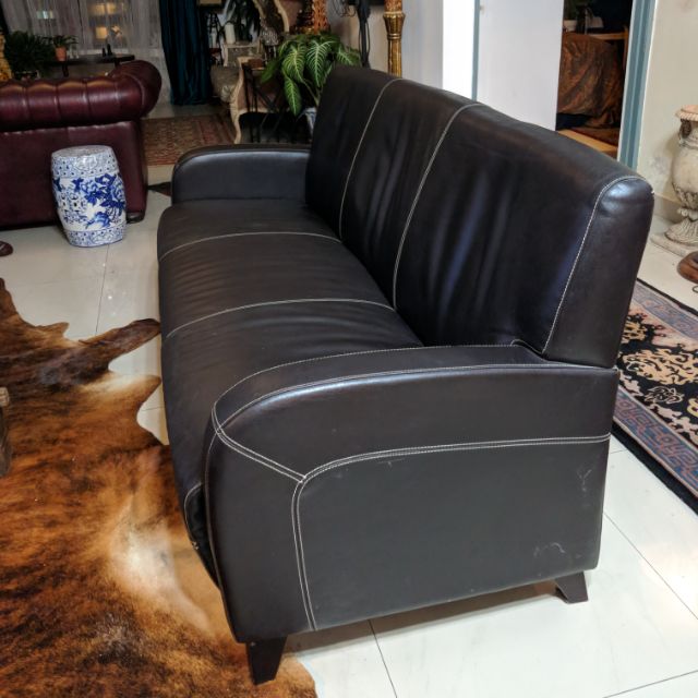 Sofa Rozel Full Leather 3 seater Shopee Malaysia