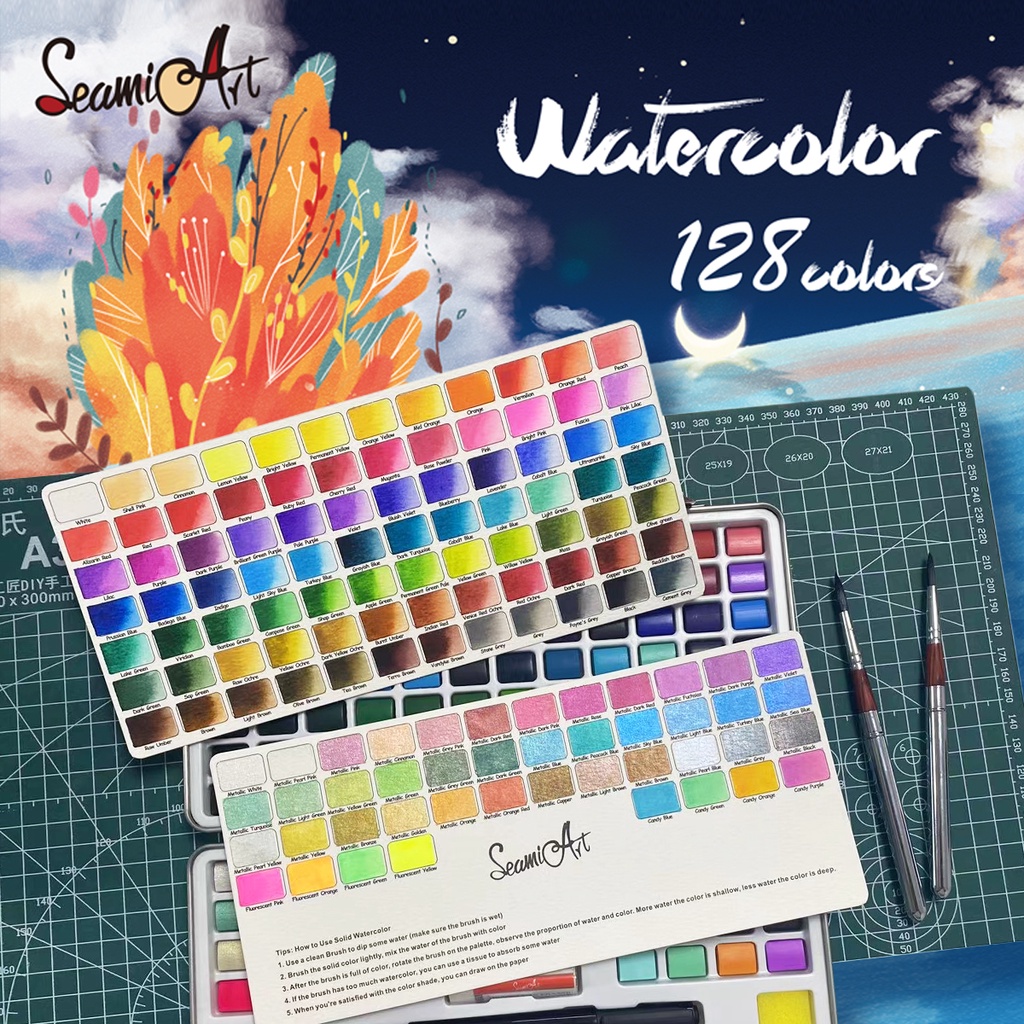 Winsor Newton Watercolor Travel Set Portable 12-color Half-block Luxury  Sketch Special Beginner Hand-painted