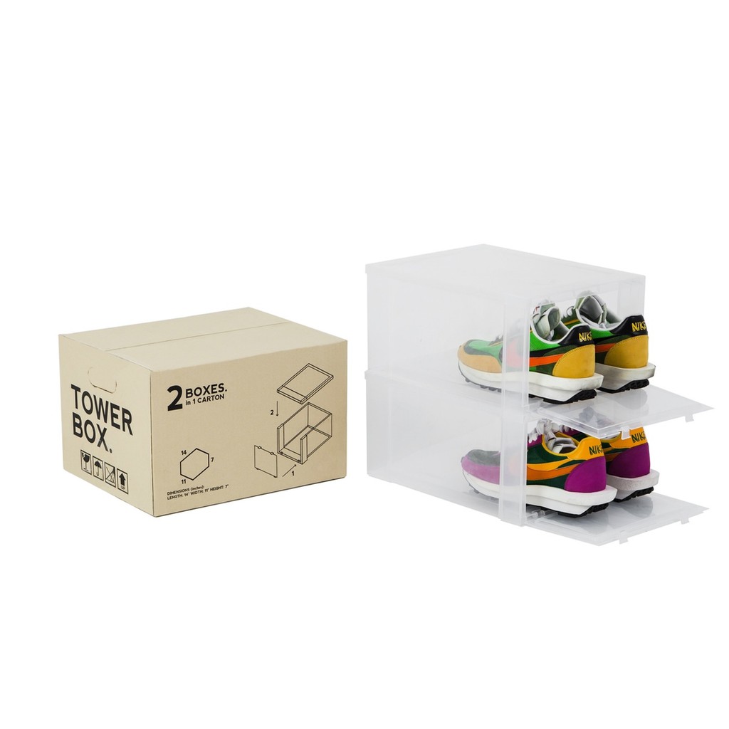 Tower Box (2 Boxes) - Shoe Organization Boxes | Shopee Malaysia