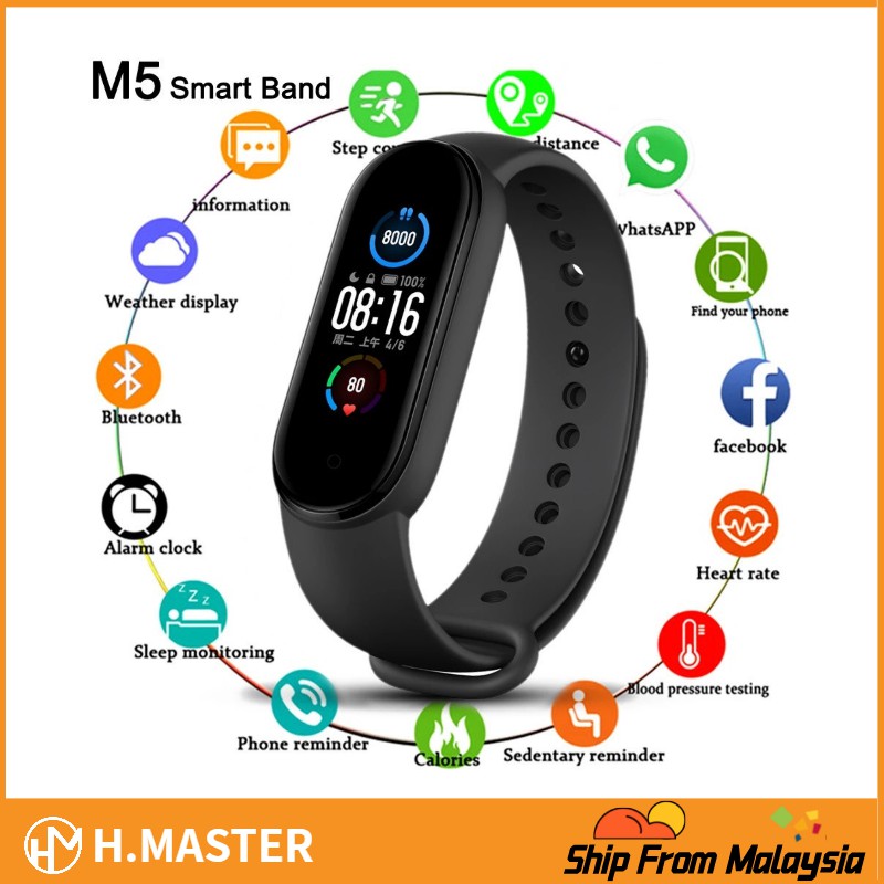 M5 Smart Bracelet Band Watch FOR XIAOMI Sports Jam Pintar Tracker