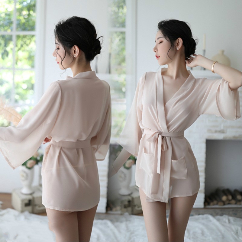 Women Satin Robes Sexy Kimono Nightwear Sleepwear Bath Robe