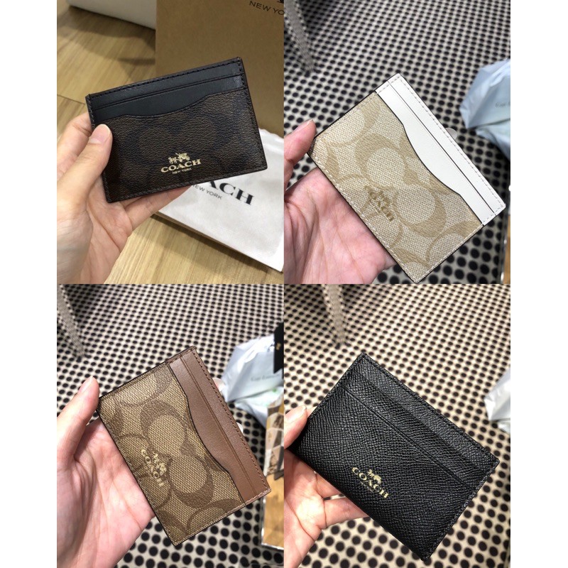 brown coach card holder