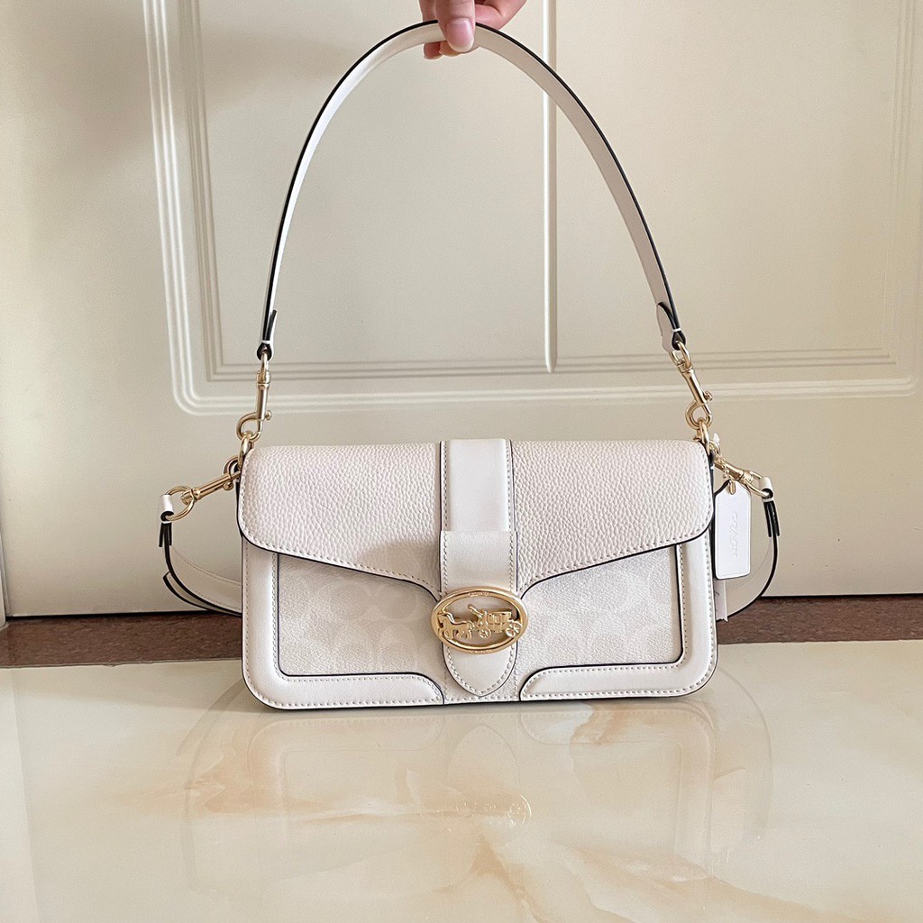 Original Coach Georgie White Signature Crossbody 4067 Shopee