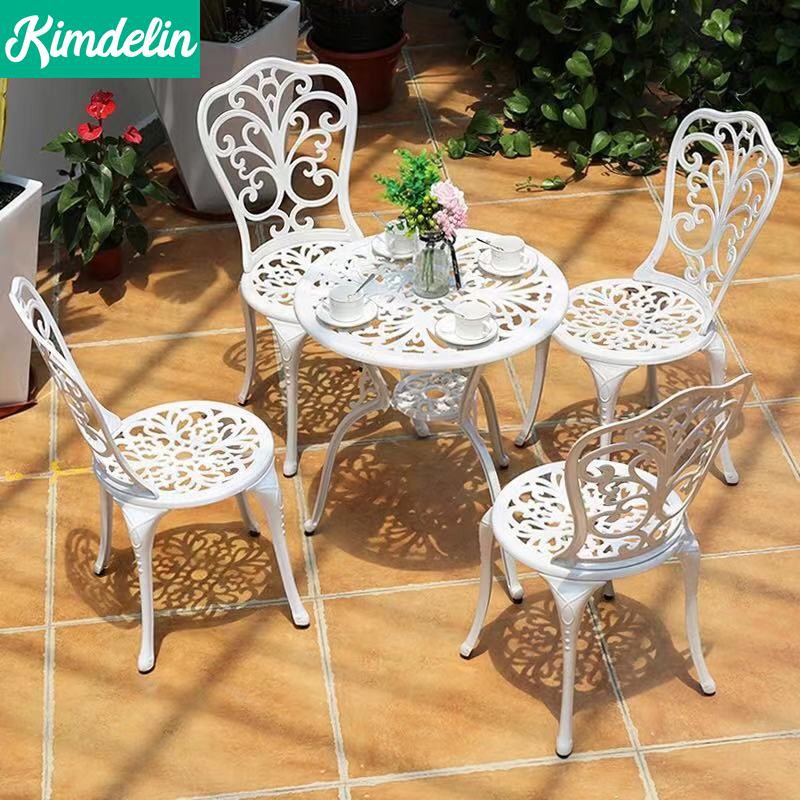 Cast iron garden table and online chairs