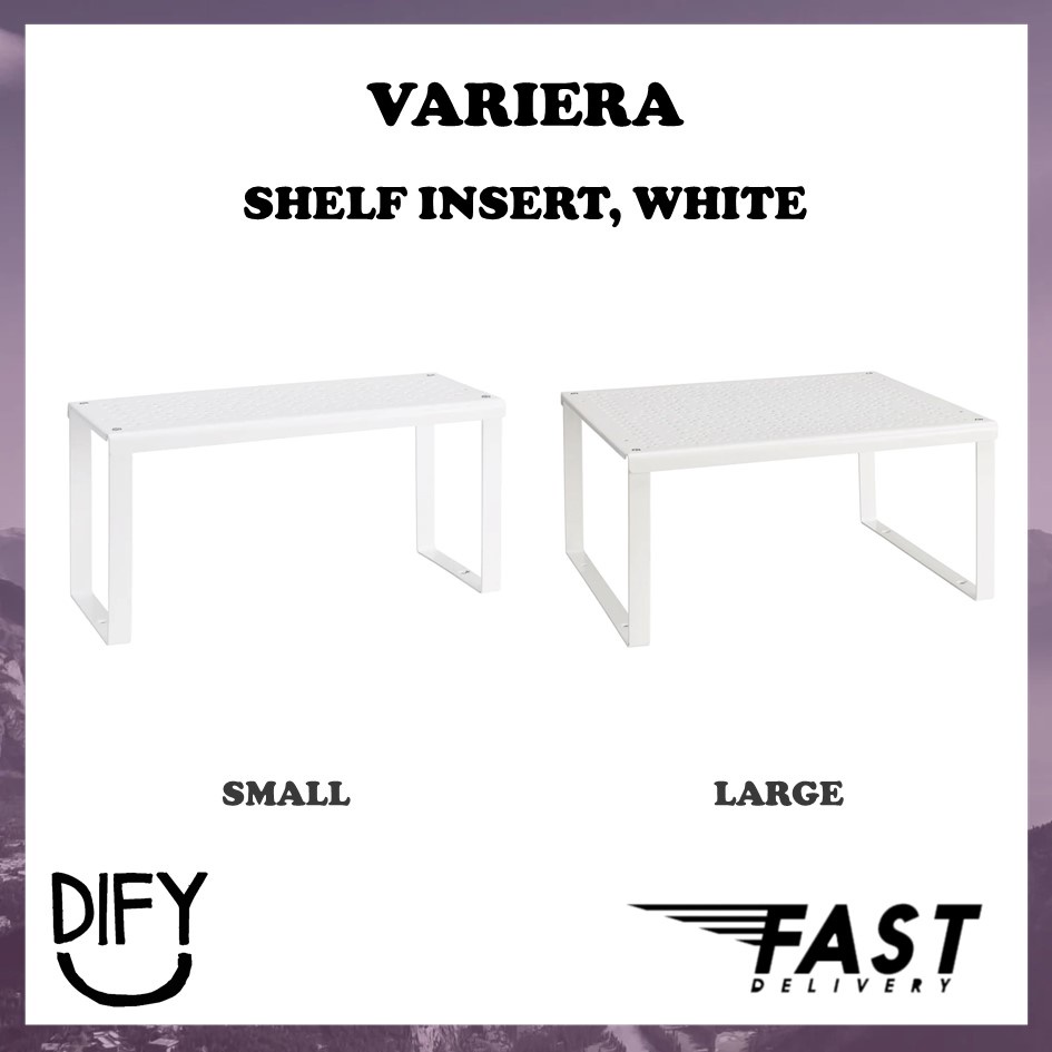 Ikea VARIERA Shelf Insert, White, 32x13x16 cm : : Home