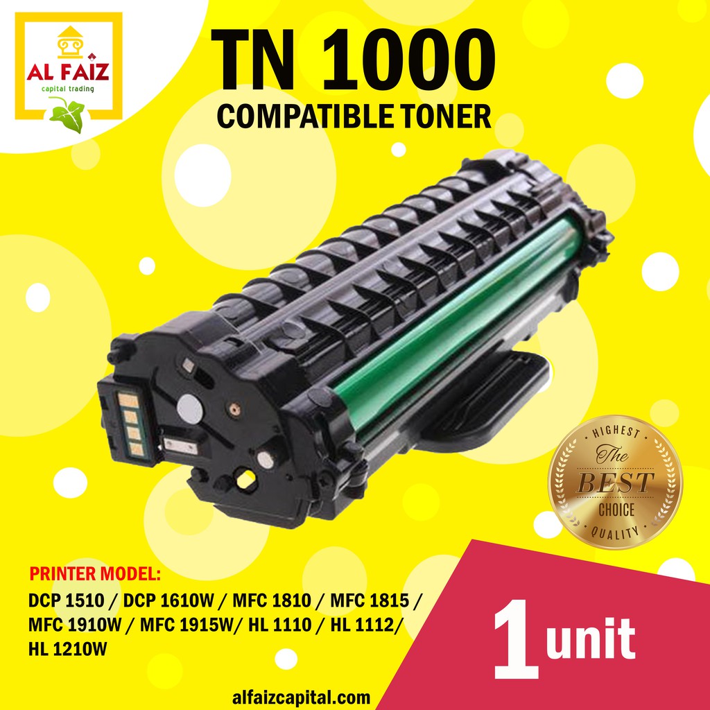 Brother TN 1000 Compatible Toner HL1110 DCP1510 1610w MFC1810 1910W HL1112  HL1210