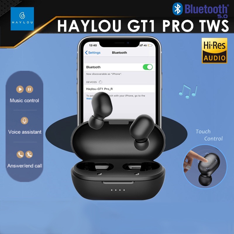 Haylou GT1 Pro Wireless Earfon Earfone Bluetooth 5.0 True Wireless Earphones Earphone Earbud Gaming Earbuds