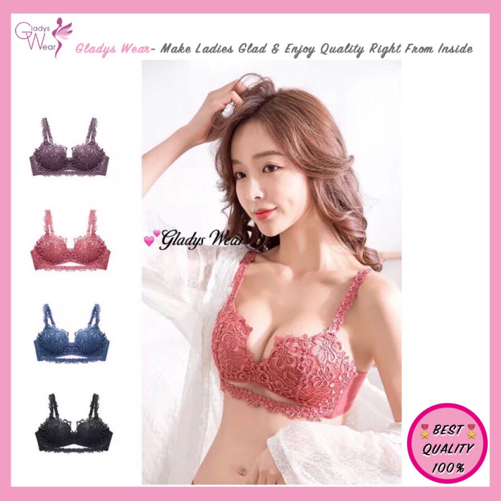 High Quality Low Price Padded Lace Comfort Bra Adjustment Shape Bra 32-38B  Cup