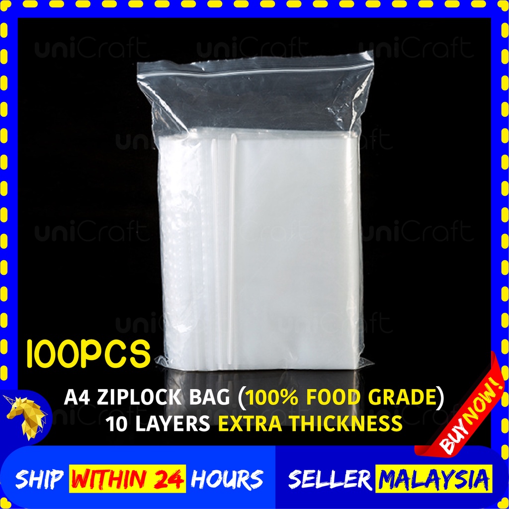 A4 size 2024 zip lock bags