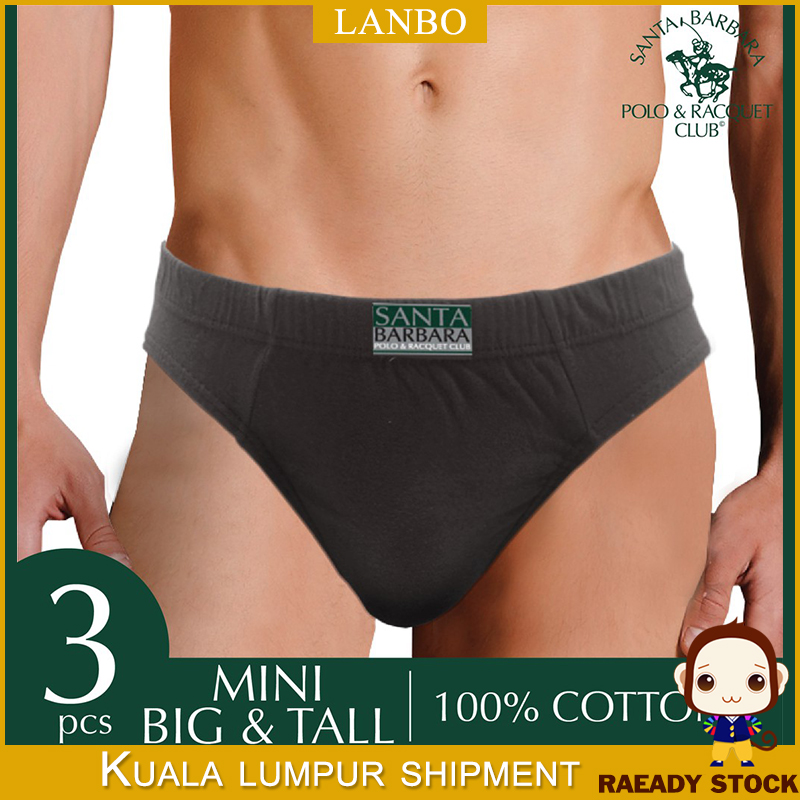 CROCODILE MEN BRIEF 3PCS SET 3 - 5XL / COTTON UNDERWEAR/ SELUAR DALAM  LELAKI/ SELUAR DALAM COTTON