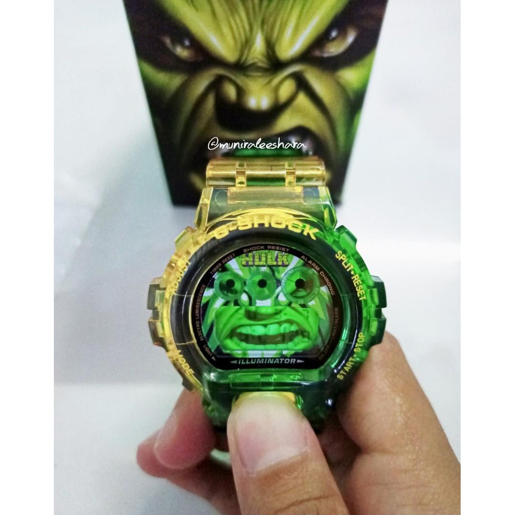 Original G-SHOCK Casio custom jely hulk (DW-6900 module 3230